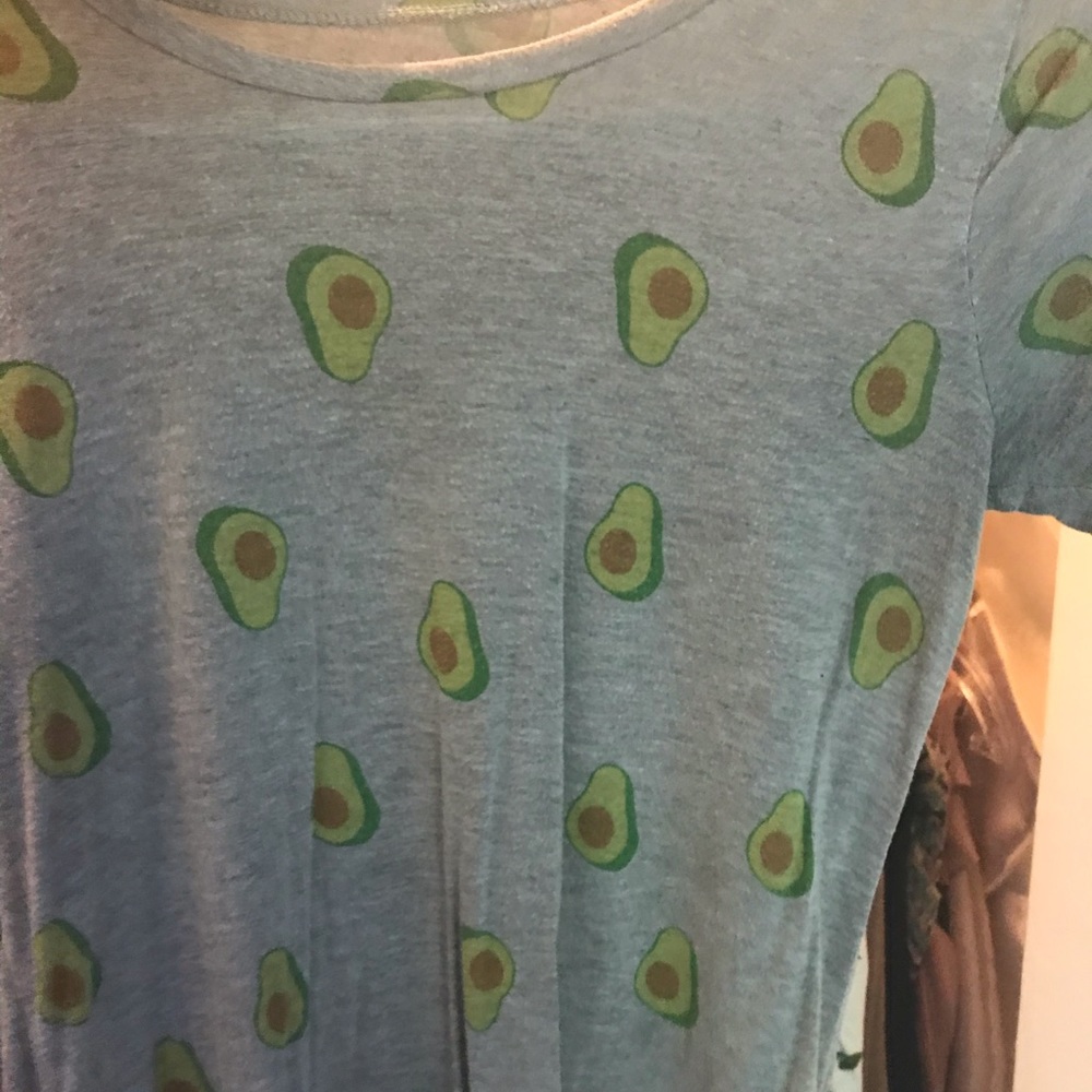 Gray avocado T-shirt